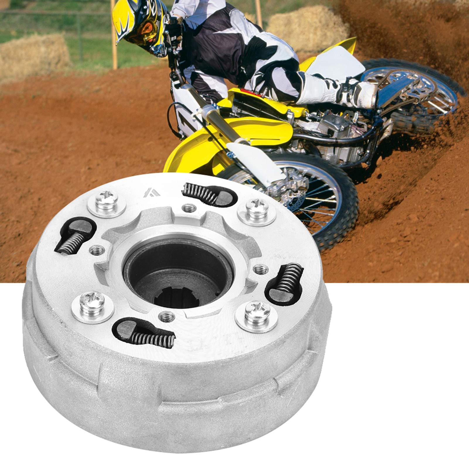 GAESHOW Gruppo Frizione Motore, Coperchio Campana Frizione Trasmissione, Adatto per 70cc 110cc 125cc Pit Quad Dirt Bike ATV Buggy in Acciaio Inossidabile