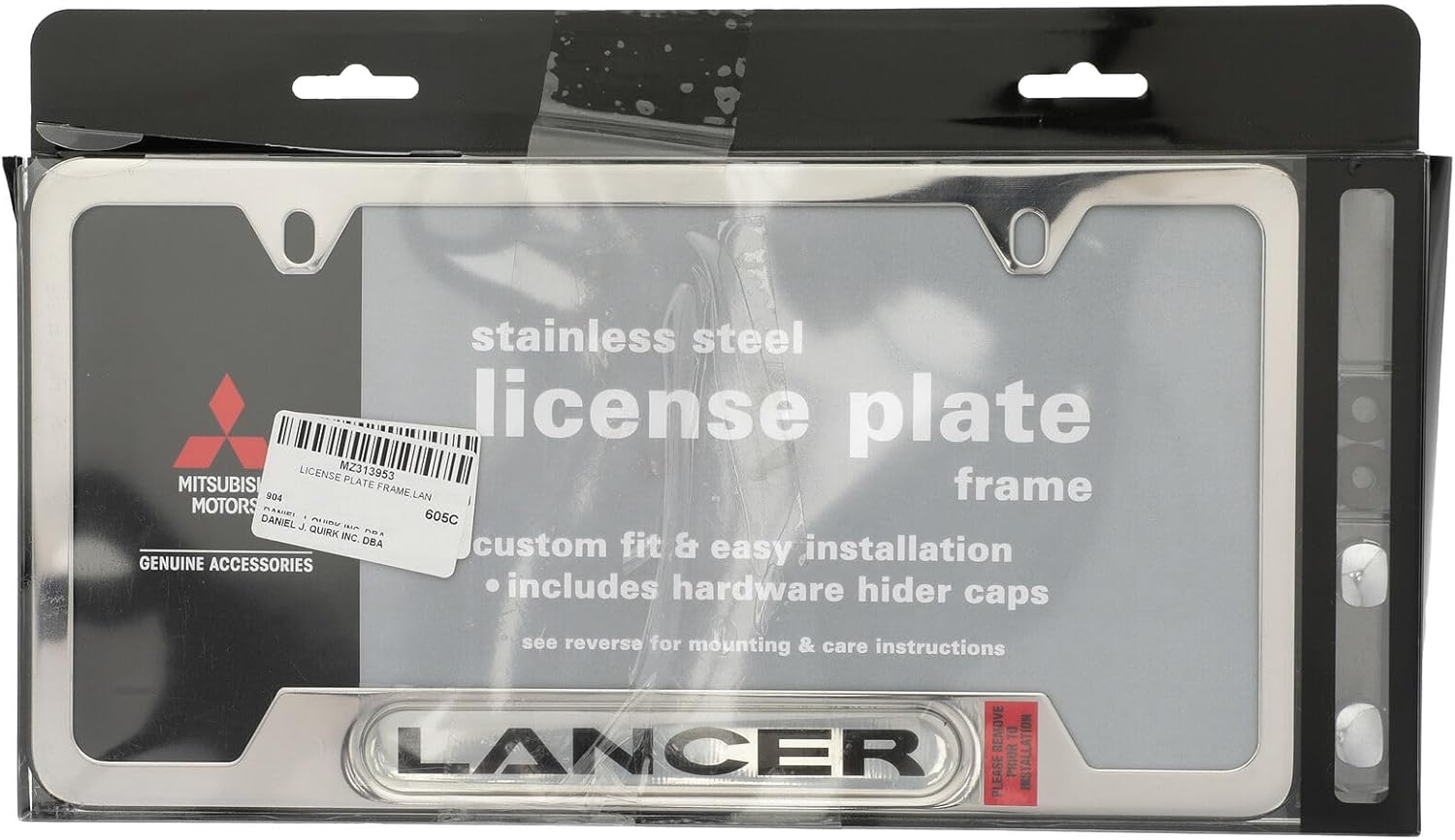 Mitsubishi Lancer Stainless Steel License Plate Frame