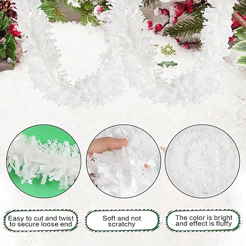 Miniatura 2 de KIMOBER Guirnalda de oropel de Pascua, guirnalda de oropel metálico dorado verde morado con confeti para colgar en primavera, decoración para