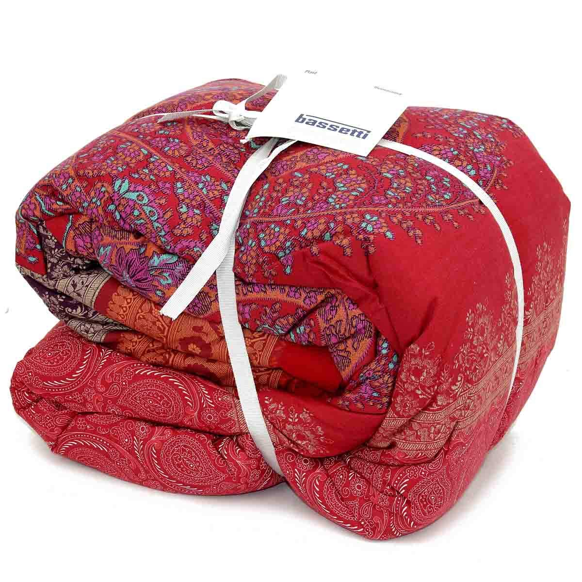 Plaid matrimoniale Granfoulard Bassetti Recanati-Rosso
