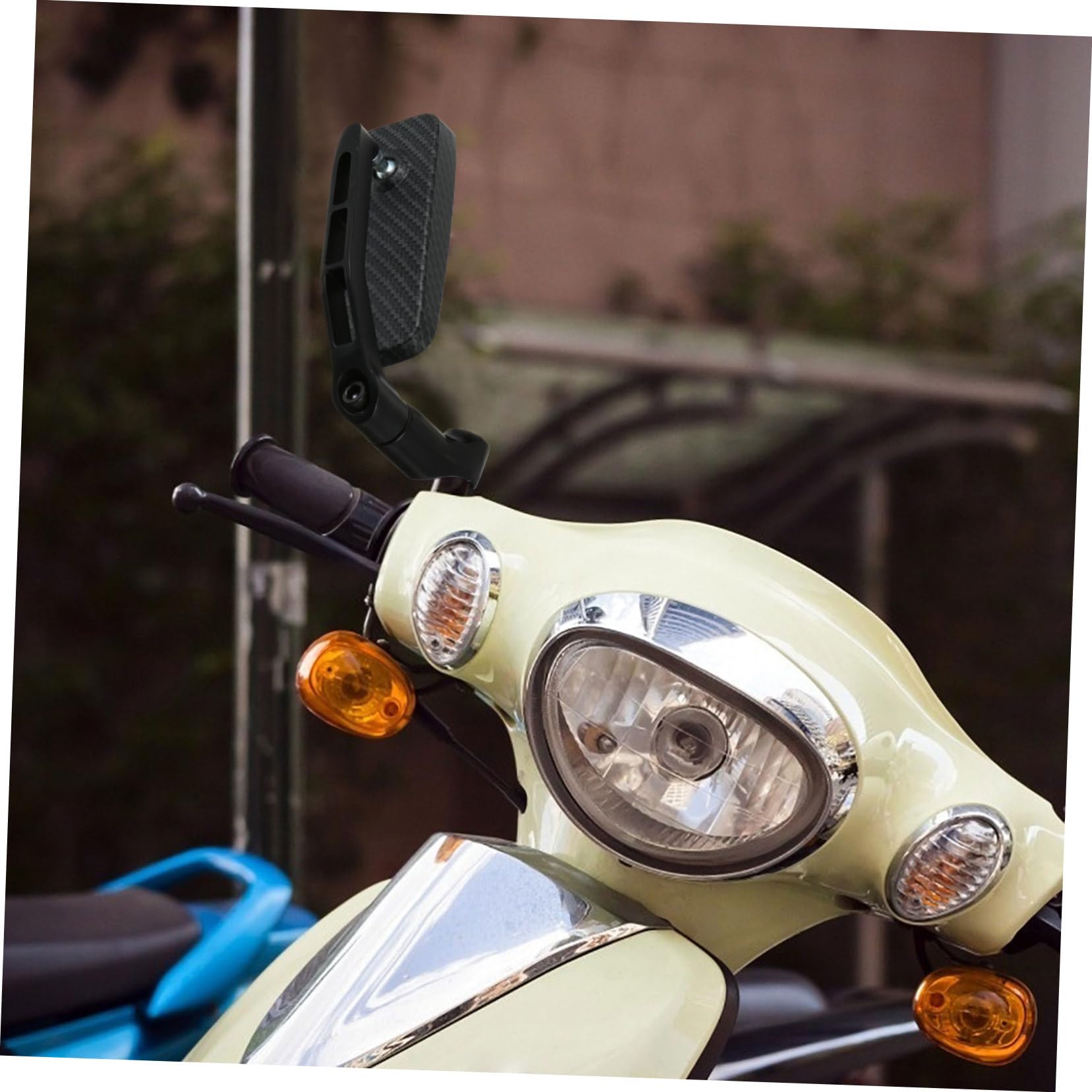 Specchietti Moto Manubrio 2 Pezzi in Alluminio Abs Neri | Rotazione 360 Gradi, Struttura Pieghevole, Design Essenziale, per Naked