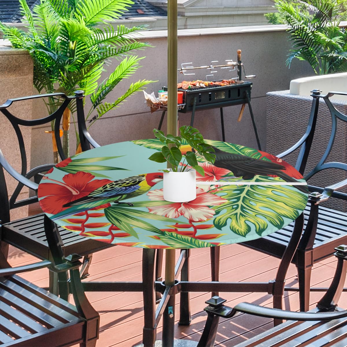 keter patio umbrella table Hyperzoo Side Table- Outdoor with Umbrella Hole features a sturdy and anti Side Table Keter Umbrella Table