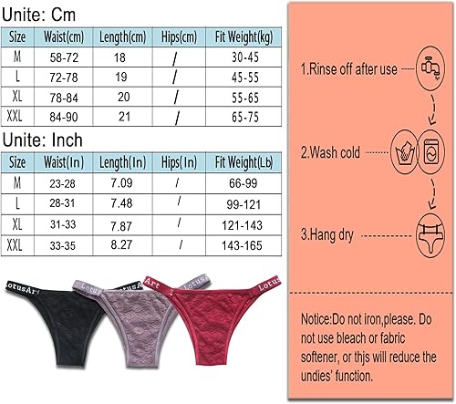 Miniatura 6 de JRD&BS WINL Tangas de encaje sin costuras para mujer, ropa interior con letra en T en la parte trasera y cintura baja, tanga para mujer, regalos de