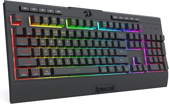 Redragon K525 Keyboard, RGB, 2.4Ghz/BT/Wired, Membrane, Black