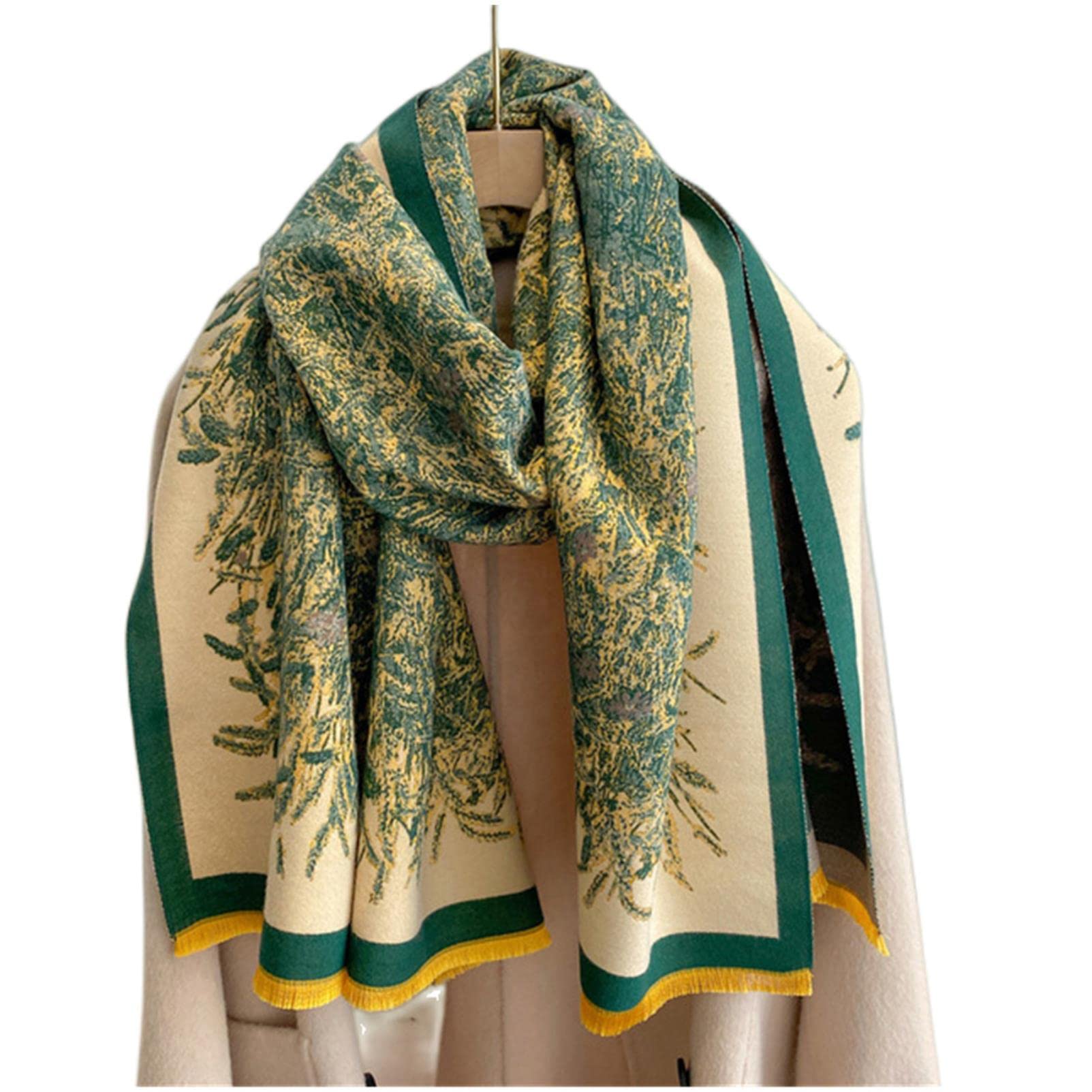 URYYRIT Sciarpa Women Scarf Cashmere Grande Scialle Floreale Stampato Flora di Pelo per Capelli.