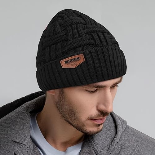 Miniatura 6 de Loritta 2 Pack Winter Beanie Hat Set Warm Knitted Slouchy Thick Baggy Beanie Skull Cap for Men Women Gifts