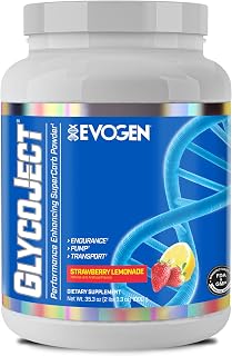Evogen GlycoJect - Super Carb Powder | Rapid Absorption for PreWorkout | Carbohydrate Powder for Endurance | Post-Workout or Pre Workout Powder for Men & Women | Strawberry Lemonade | 36 Servings