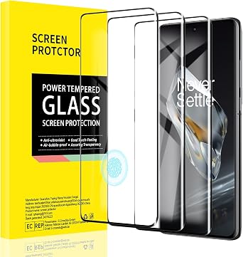 [3 Pack Screen Protector for OnePlus 12, Tempered Glass Film Accessories, Anti-Scratch Protection, Case-Friendly, Bubble Free, 9H Hardness, Impact-Resistant