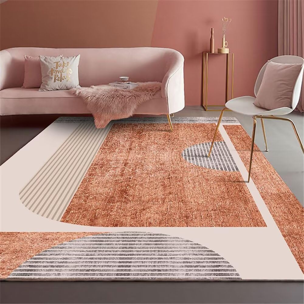 Tapis arc en ciel doux pour chambre fille 120x160 moquette salon marron lavable