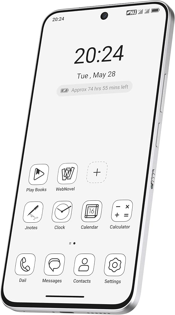 TCL NXTPAPER 60 Ultra 5G Android Smartphone,7.2 FHD+,12GB RAM+256GB ROM, Eye Care Phone,Lunar White