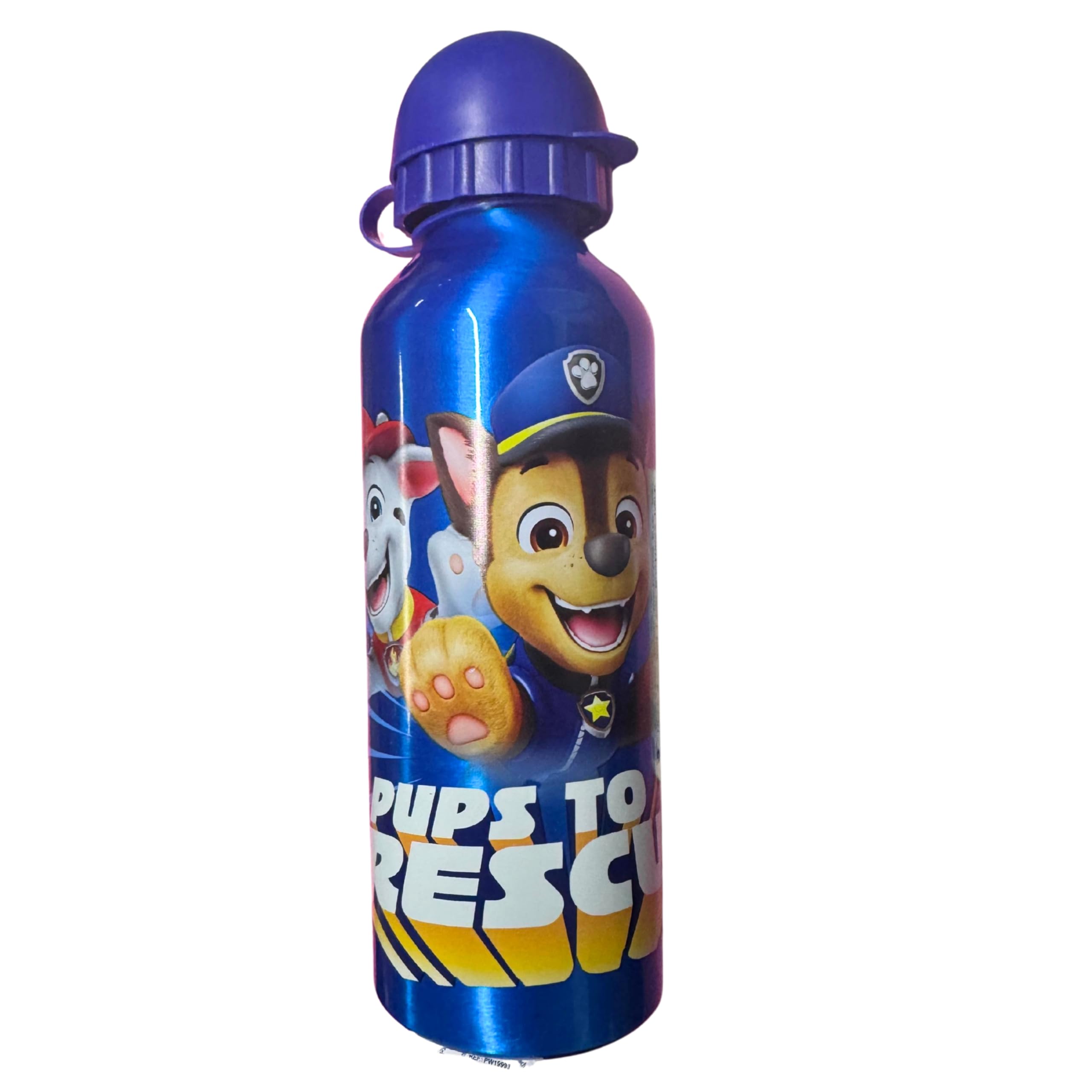 Srv Hub Boys Paw Patrol Sky Blue Blue Paw Patrol Drinking Bottle For Kids – 500Ml Lightweight Bpa Free Aluminium Water Bottle With Straw | Leakproof Reusable Bottle For School, Nursery, Outdoor Use