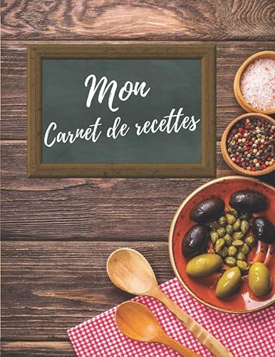 Mon Carnet de Recettes: 200 recettes à remplir, 214 pages avec index à Compléter et à Personnaliser, ancien cahier orientale, repertoire tropicale ... artemis de base de la cuisine française rose