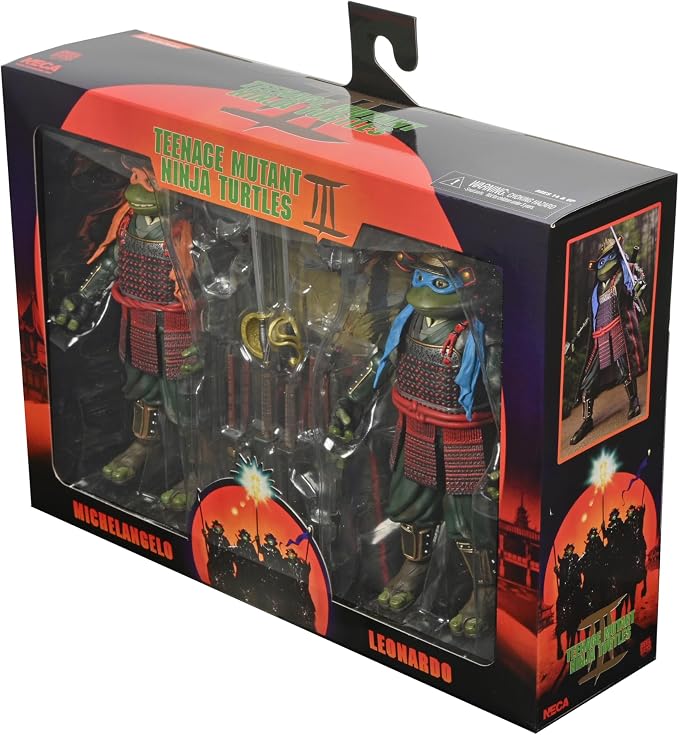 Figuras de acción NECA Tortugas Ninja TMNT 3 2 pack miniatura 4
