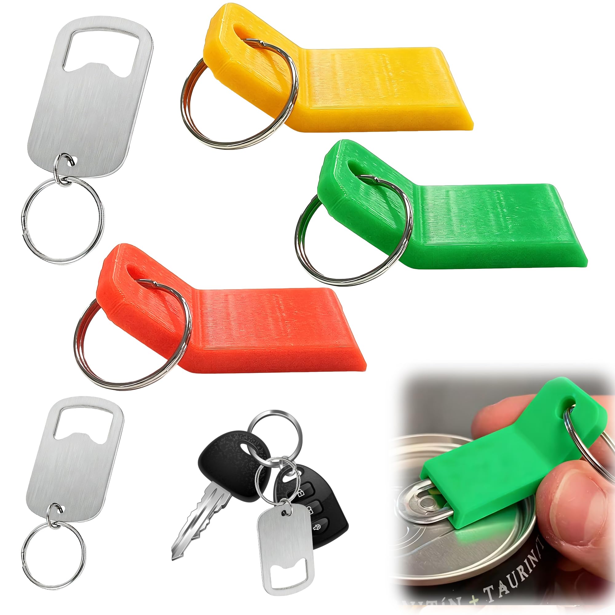5PCS Drink Can Opener and Keyring Bottle Opener Set