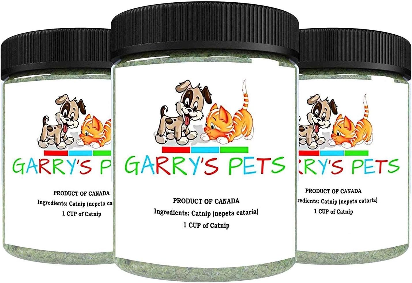 Catnip by Garry’s Pets - 3 Single Cups of Maximum Potency Premium Blend Cat Nip That Your Cats Will Go Crazy Over