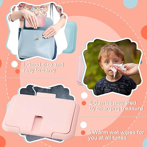 Miniatura 3 de Calentador de toallitas para bebés, Dispensador de toallitas húmedas para recién nacidos, Calentador de toallitas para bebés de temperatura