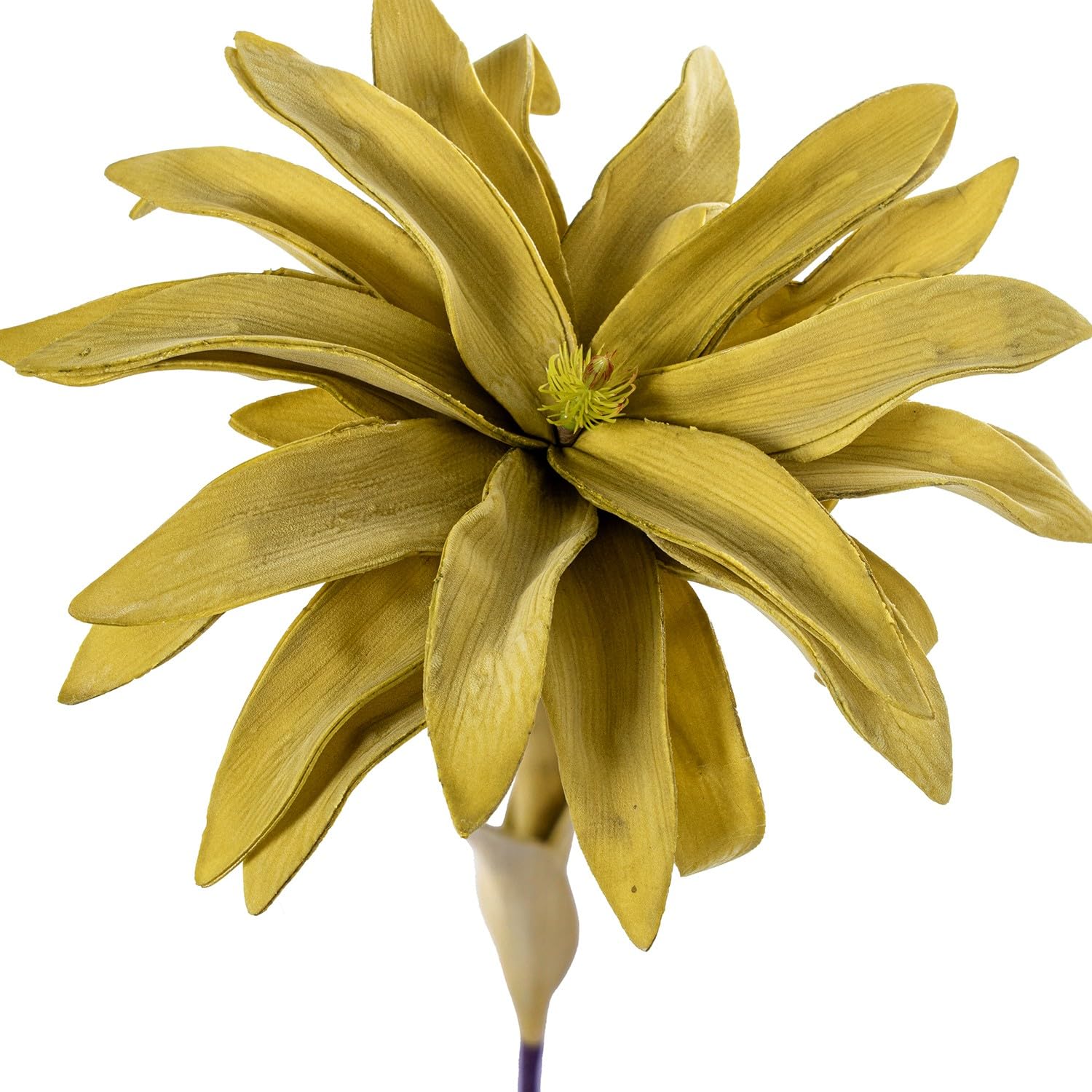 Fleurs artificielles en mousse jaune DRW à longue tige 65 cm lavables et durables