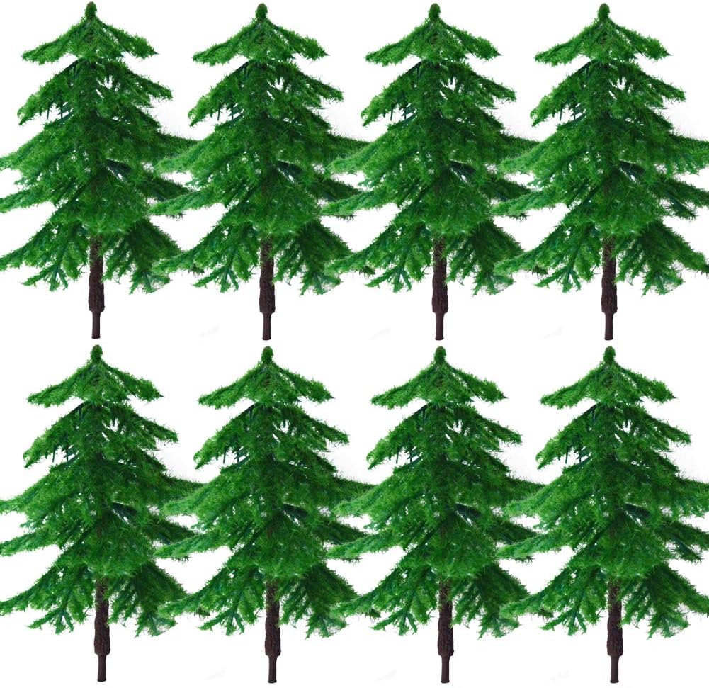 BESTZY 8pcs Modelo Árbol Diorama Árboles Modelo Mezclados Árboles Tren Paisaje Ferrocarril Árboles Arquitectura para DIY Paisaje(60mm)