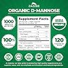 Zazzee USDA Orgánico D-Mannosa, 1000 mg por Porción, 120 Cápsulas Vegetales | Suministro para 2 Meses, Apoyo para el Tracto Urinario y la Vejiga, Potente y de Acción Rápida, Probado en Laboratorio para Calidad y Pureza, No Transgénico, Hecho en EE. UU., 120 Unidades (Paquete de 1) 7