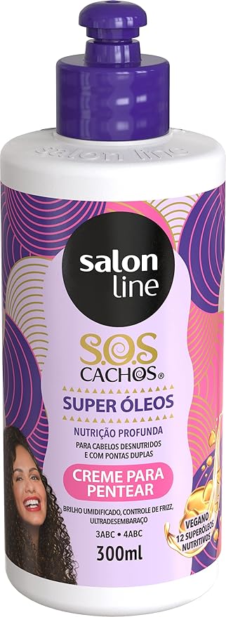 Amazon Com Linha Tratamento Sos Cachos Salon Line Creme Para Pentear Super Oleos Nutritivo 300 Ml Salon Line Treatment Sos Curls Collection Nourishing Super Oils Combing Cream 10 14 Fl Oz