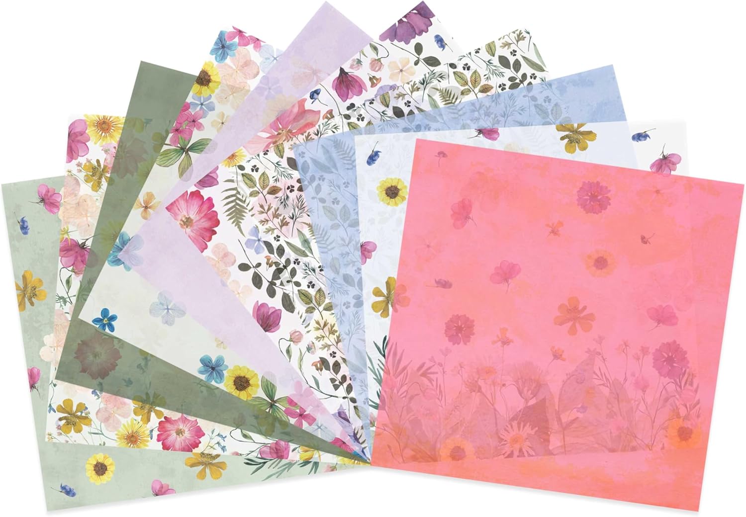 Recollections 12" x 12" Colorful Vellum Paper Pad - 20 Sheets, Translucent Bright Prints for Scrapbooking, Card Making, DIY Crafts & Decor, 20 Sheets