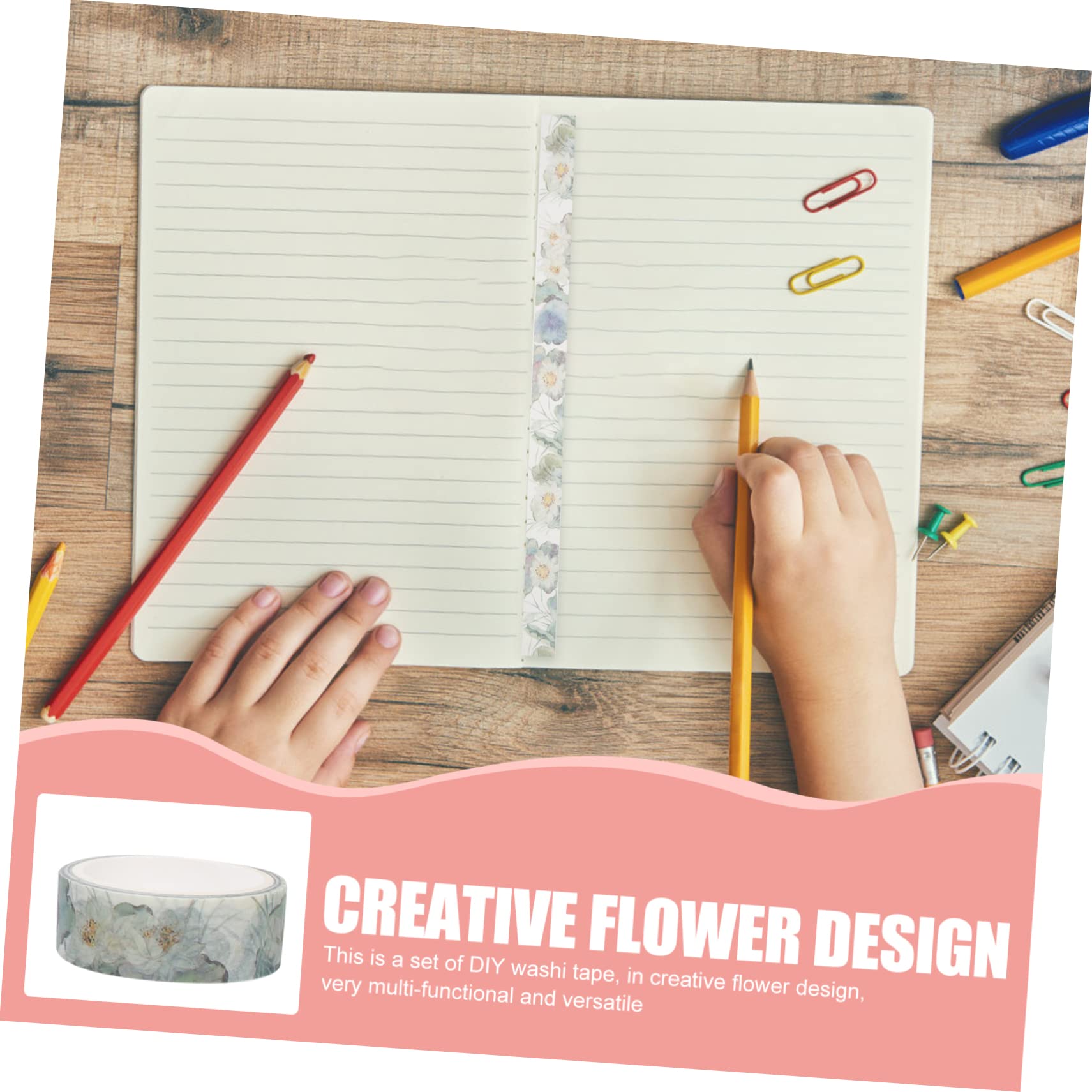 Ciieeo 40rollos Cinta Washi Floral para Scrapbooking y Decoración De Diarios Accesorios para Manualidades Fácil De Usar y Aplicar Superficies