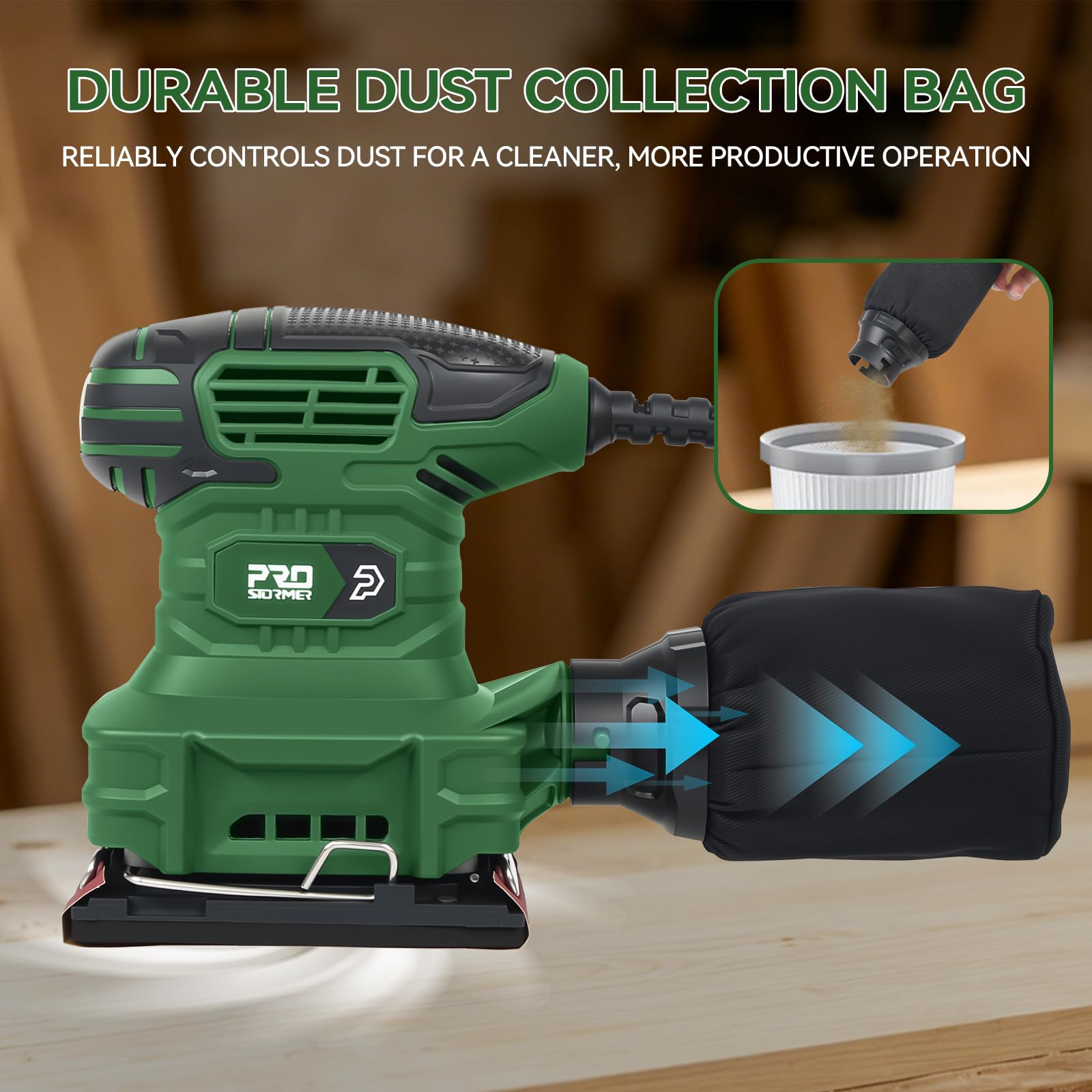 Prostormer Palm Sander - 14000RPM Electric Sander -4 Prostormer Palm Sander - 14000RPM Electric Sander -4