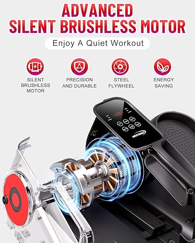 Miniatura 2 de Under Desk Elliptical Machine, Ellipse Leg Exerciser Electric as Seen on TV for Seniors with Remote Control & 10 Adjustable Speeds,Quiet & Portable