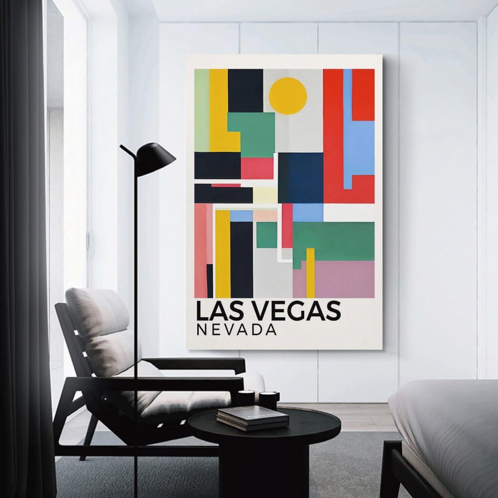 Junmoney Las Vegas Nevada Hanging Wall Art 20x30inch(50x75cm), for Feature Walls in Flats Or Modern Rooms, Home Wall Art for Statement Displays