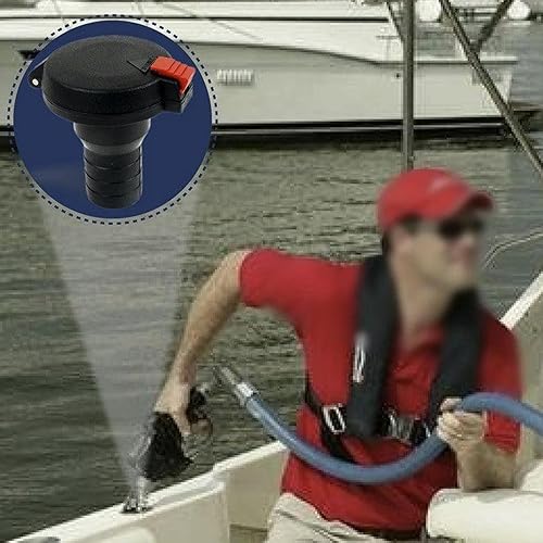 Miniatura 4 de NOGRAX Llenado/relleno de cubierta de gas para barco, relleno de cubierta de combustible marino con diseño de tapa abatible, manguera de 1-1/2