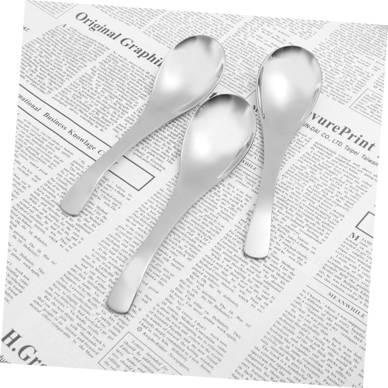 SOLUSTRE 3Pcs Large Stainless Steel Meal Spoons Thickening Tableware for Dining Serving Dishwasher for School Lunches Travel