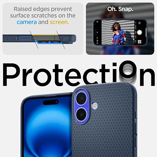 Vista 127 de Spigen Liquid Air - Funda diseñada para iPhone 13 Pro Max (2021), color negro mate