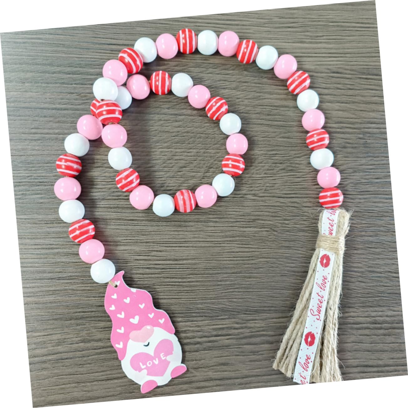 IMIKEYA 5stücke Tassel Bead String Mit Holzperlen Für Valentinstag Romantische Dekoration Für Zuhause Garten Und Rustikaler Für Vielseitig Einsetzbar