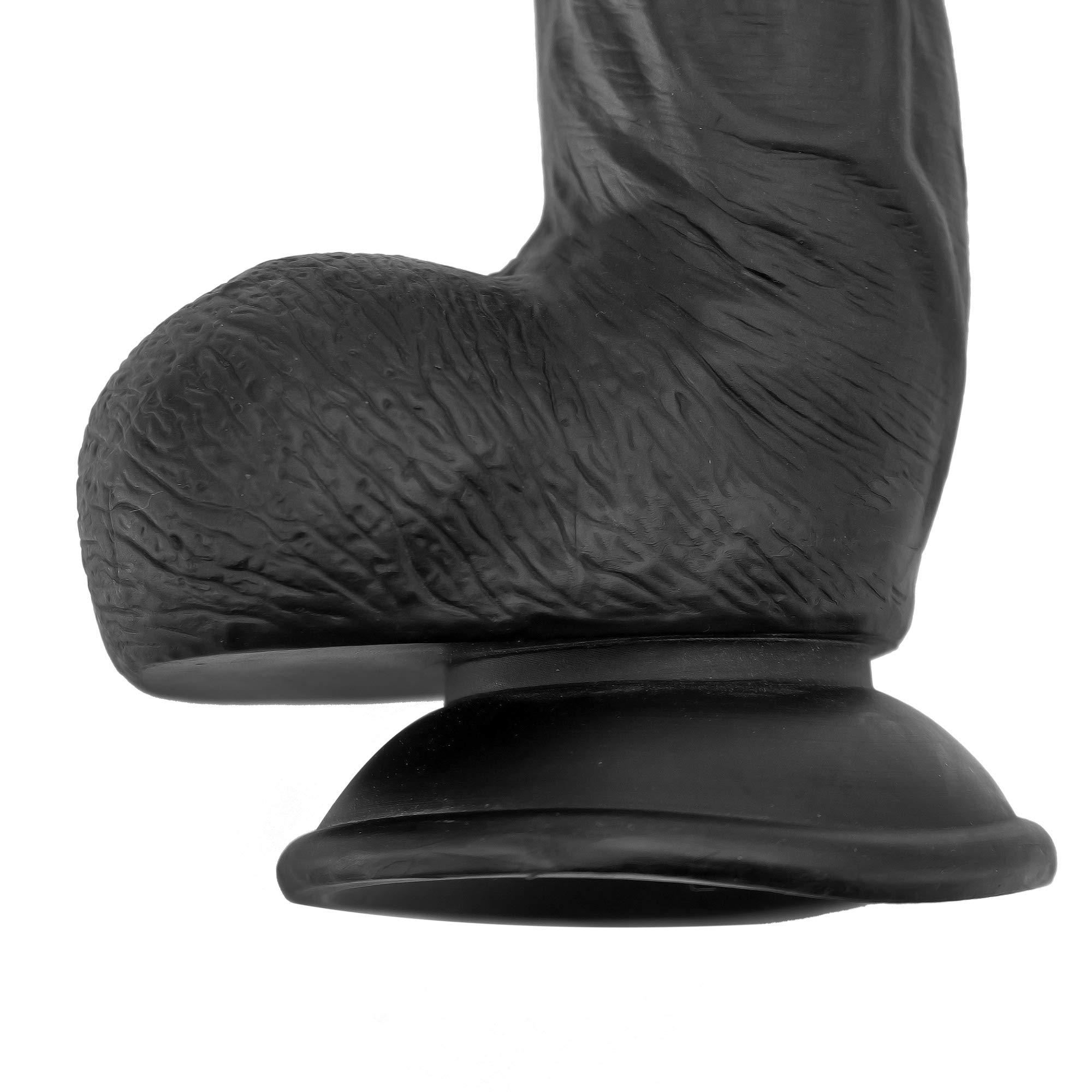 Marielove - Dildo XXL in silicone con ventosa, 28 cm, diametro 4,8 cm, colore: nero
