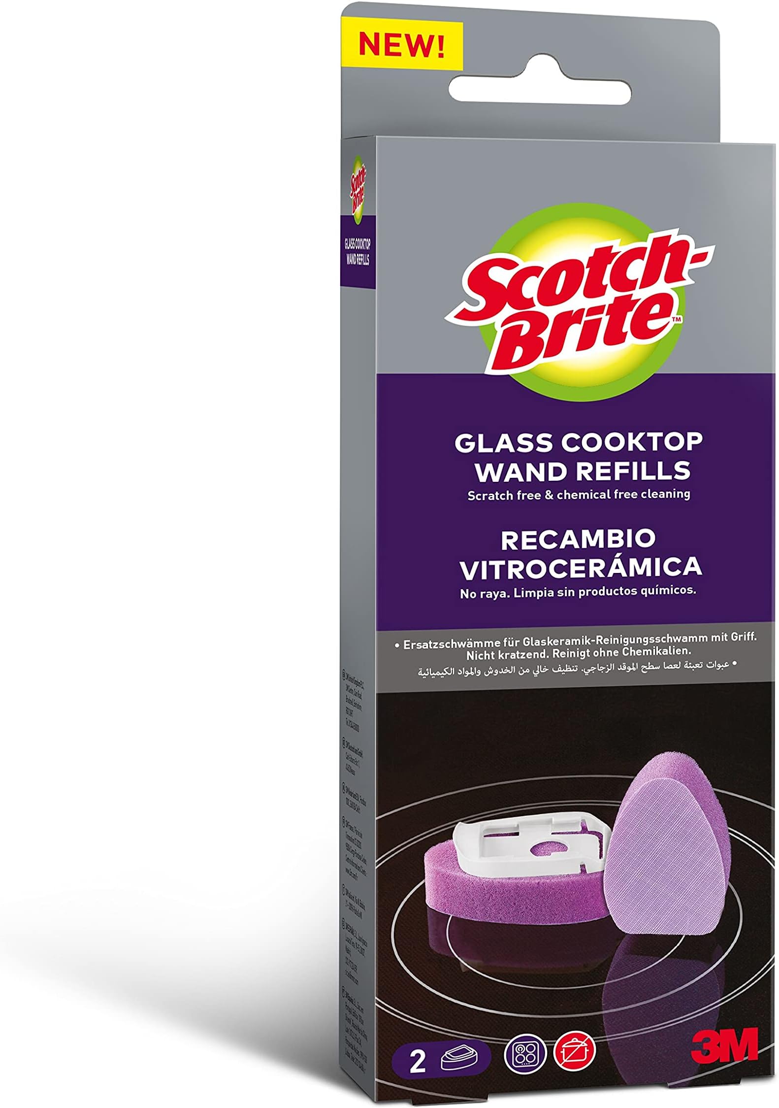 Scotch-Brite Glass Cooktop Wand Refills, 2 pieces in pack