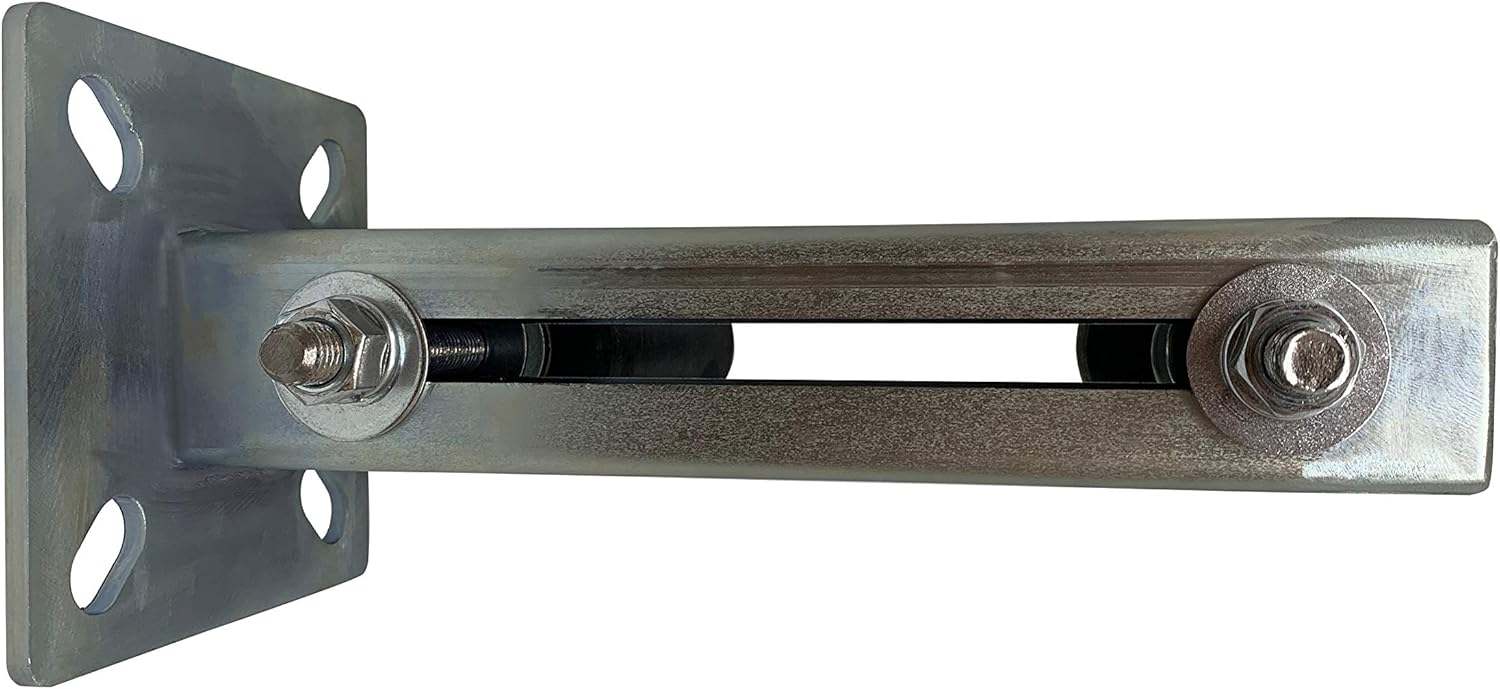 🛒 Crаzу Dеаlѕ Adjustable Slide Gate Guide Rollers Upper Bolted Bracket Mount 3” White Dual UHMW Hard Nylon Ball Bearing Guiders Heavy Duty Steel Assembly Anti Tipping for Sliding Rolling Gates – Eagle EG121