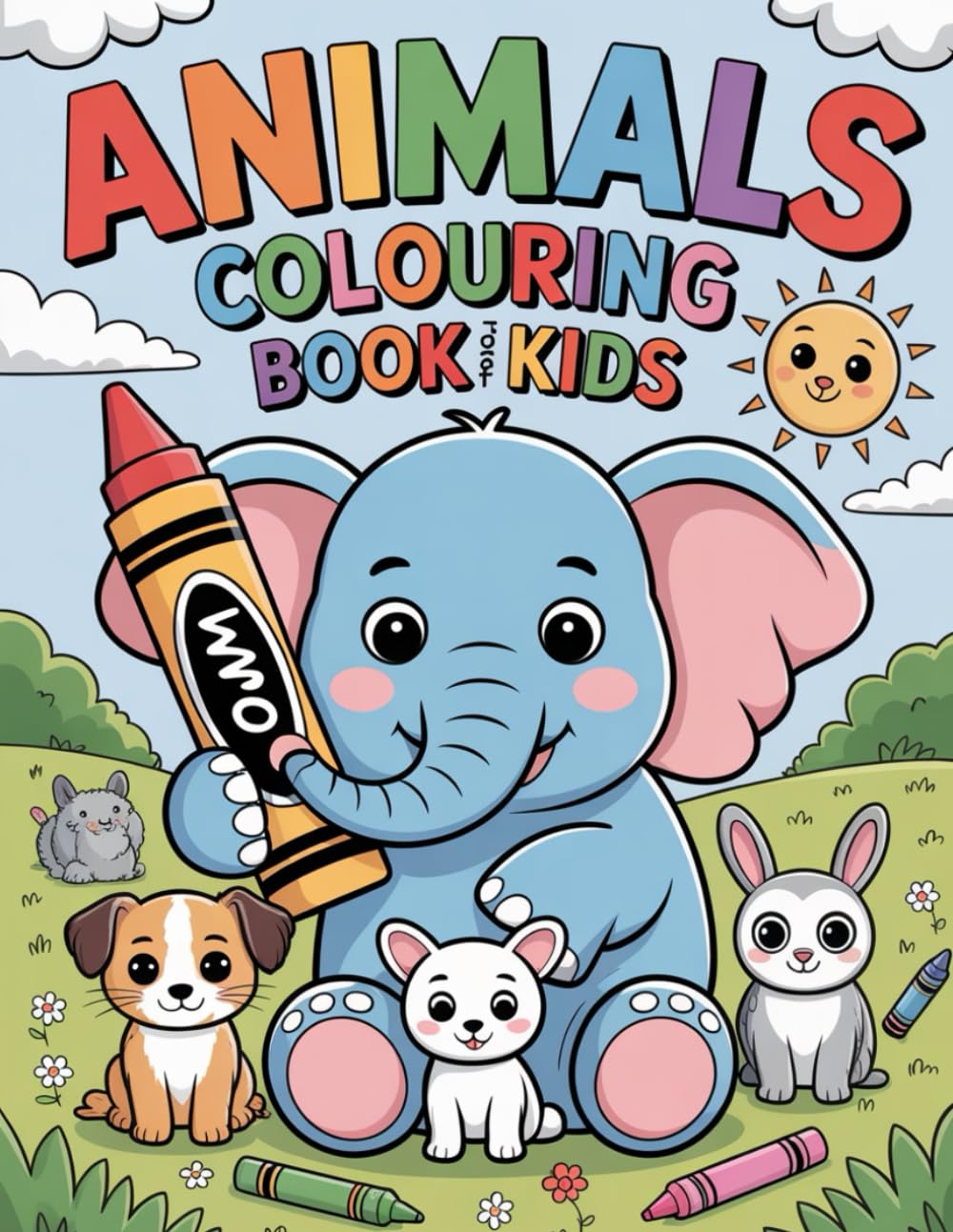 Animal Colouring Book for Kids Aged 3 to 8