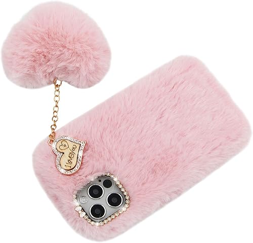 Miniatura 6 de Funda peluda para iPod Touch 7iPod Touch 6iPod Touch 5, suave y esponjosa, piel sintética de conejo, cálida y a prueba de golpes, funda protectora