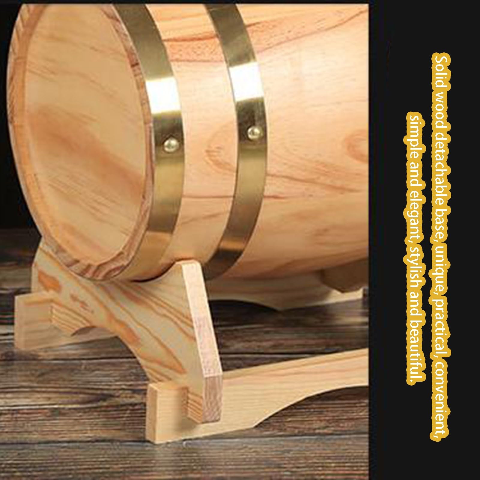 Barril de Vino de Roble, contenedor de Barril de Vino de Madera de Roble Vintage con Grifo, Barril de Bebida de Madera for cócteles envejecidos(20L)