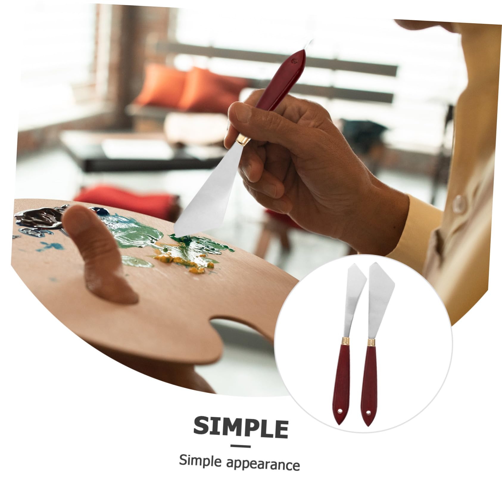 Housoutil 2 Ensembles Set De Couteaux À Peinture Outils Art pour Mélanger Étaler Peinture sur Toile Accessoires Pratiques pour Artistes 6 Pièces * 2