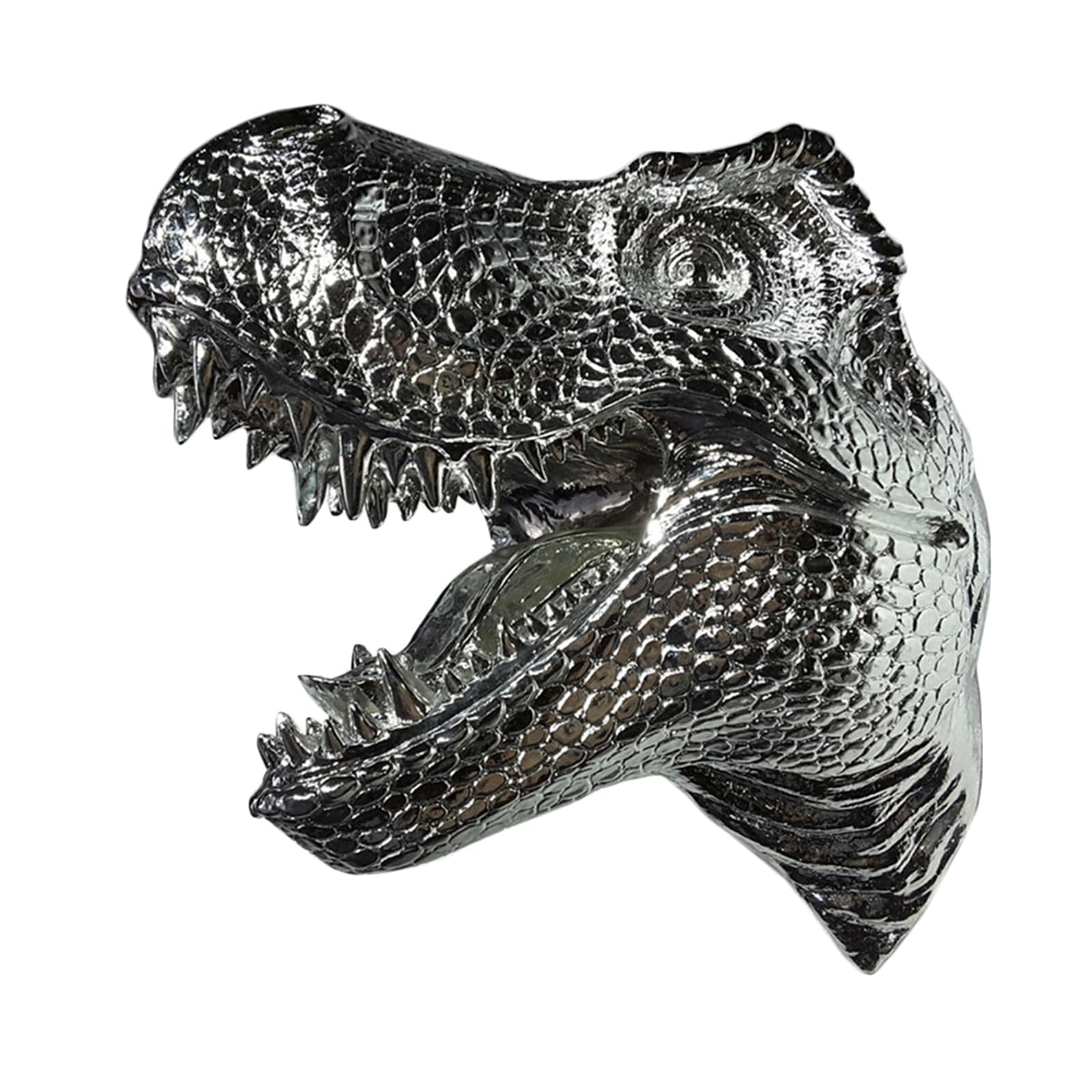 YXCQHZM Swarling Ogromny Tyranozaur Rex montowany na ścianie - głowa T-Rex wisząca figurka - 38 cm rzeźba głowy dinozaura - do dekoracji ścian