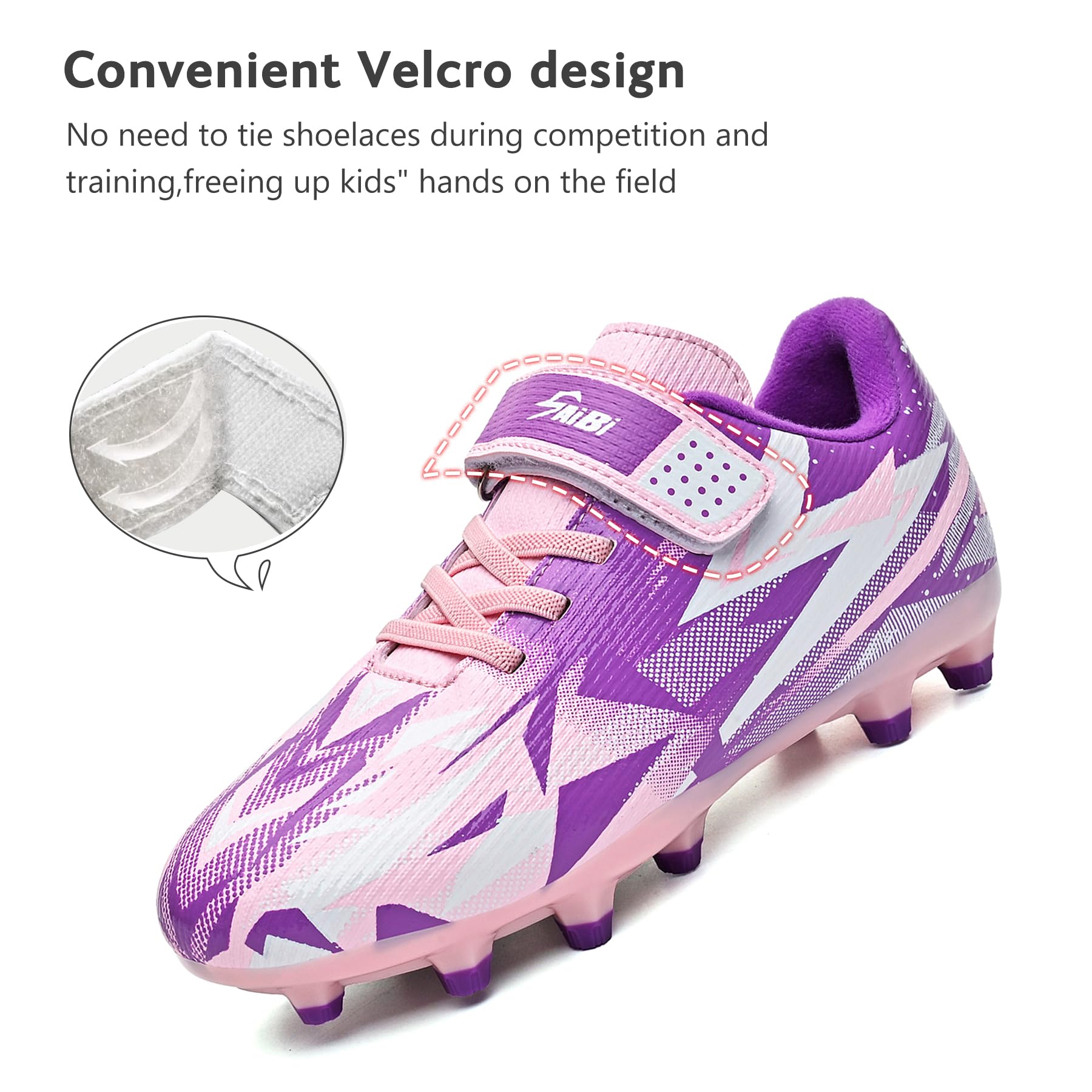 Boys Girls Soccer Cleats Kids Soccer Shoes for Little/Big Kid Outdoor Indoor Firm Ground Athletic Turf Trainning Football Shoes - 5