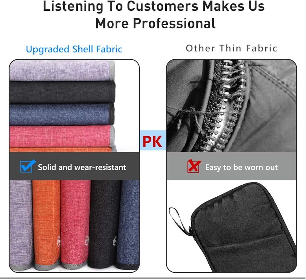  | Vemingo Family Passport Holder RFID-Blocking Travel Wallet Ticket Holder Document Organizer with Zipper for Women Men, Fits 5 Passports | Passport Wallets