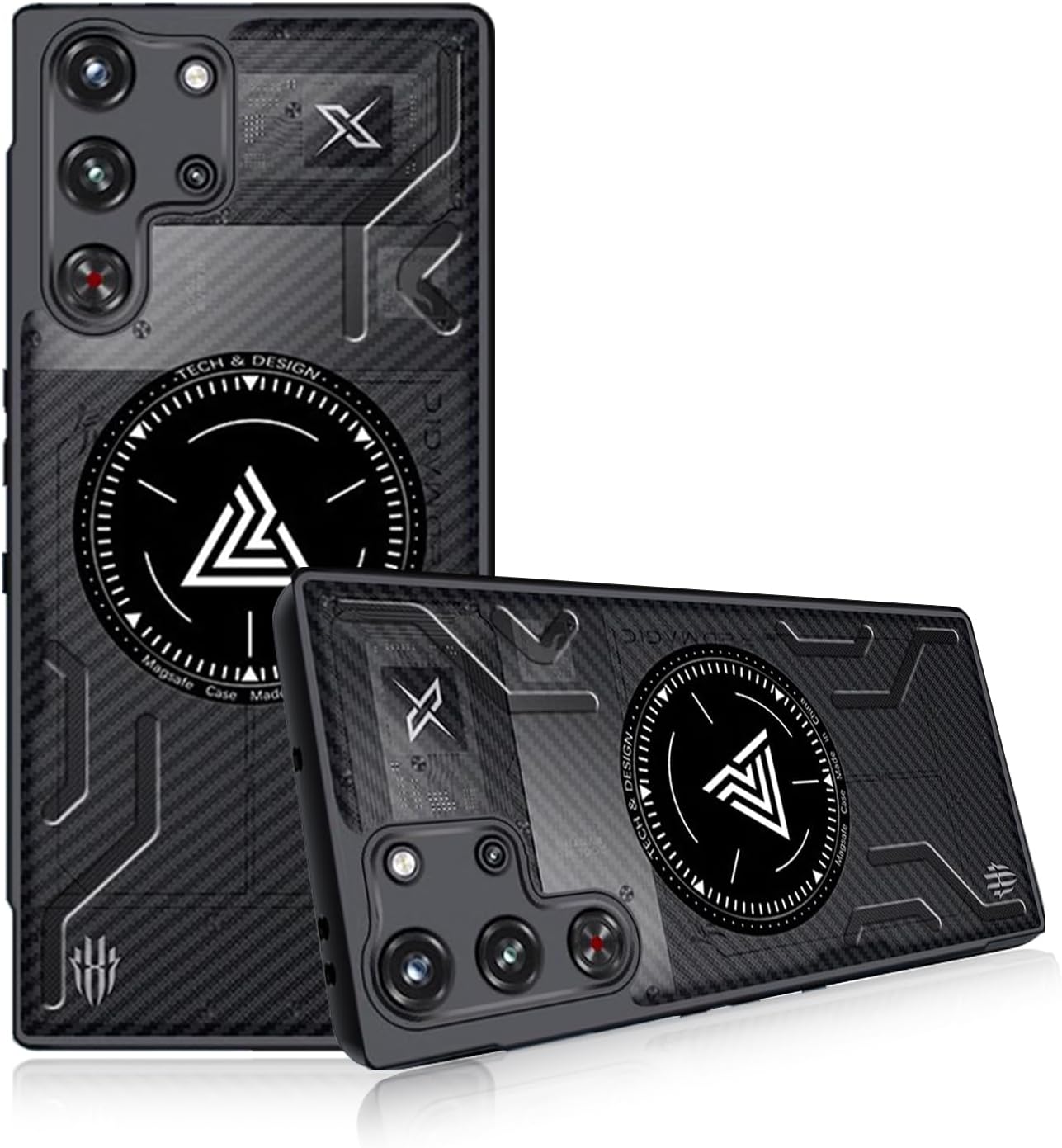 NOUKAJU - Case for REDMAGIC 10 Pro/10 Pro Plus Case, Cooling Phone Case, Anti-Drop Shock Absorption Friction Resistant Full Protection Protective Cover for Red Magic