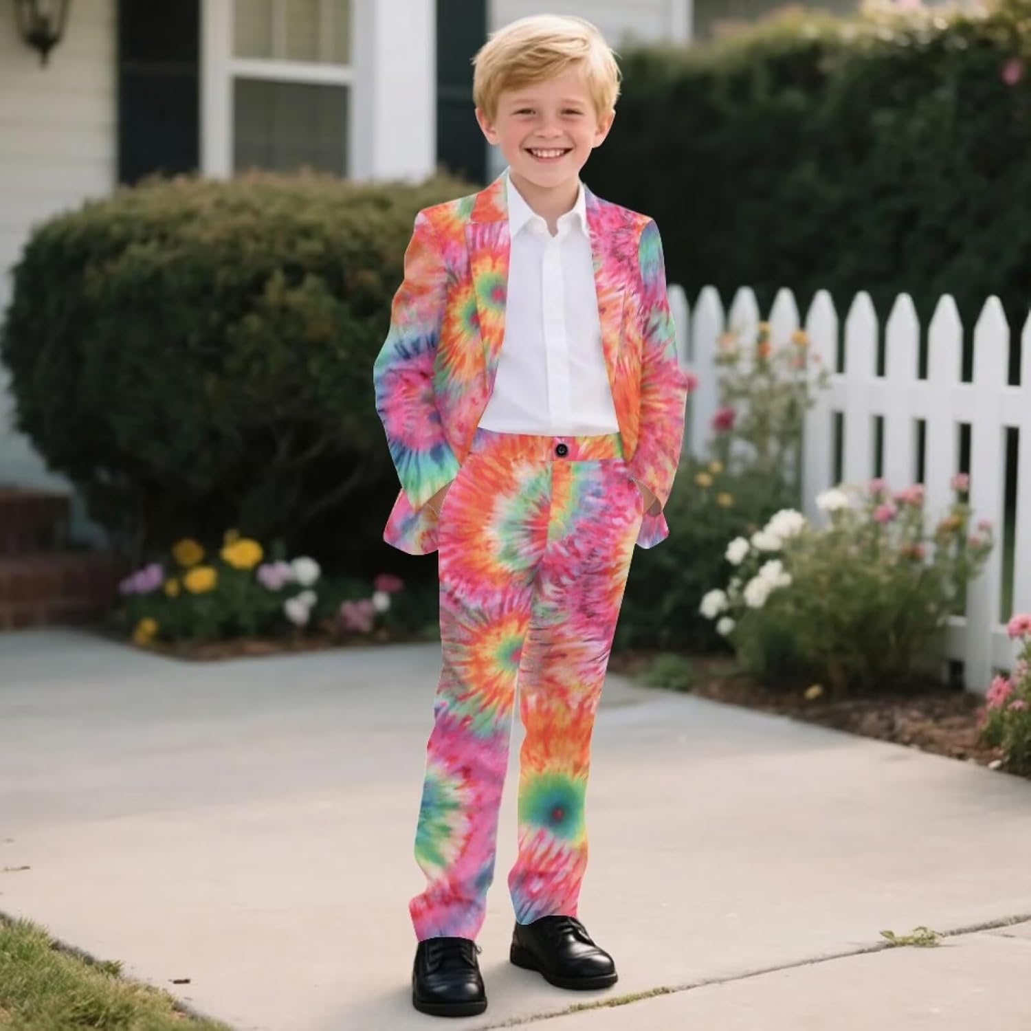 Kids Boy Suit Set for Special Occasions,2-Piece Blazer and Pant,Formal Wedding Guest Dance Recital,Size 5-14 Years