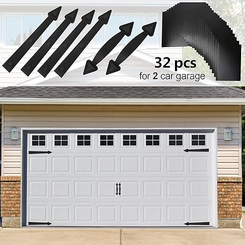 Eapele Magnetic Garage Door Decoration Kit Include Faux Windows Hinges