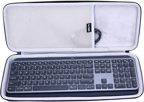 LTGEM - Funda compatible con Logitech MX Keys S/MX Mechanical/MX Keys Teclado inalámbrico (interior: 17.1"x6"x1.1"), solo funda