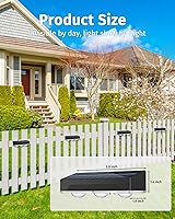 Vista 6 de Solar Fence Lights Outdoor 8 Pack Waterproof High Brightness Upgraded 3 LED Lens Solor Deck Lights Warm & Cool White RGB 10 Colors Outside Solar