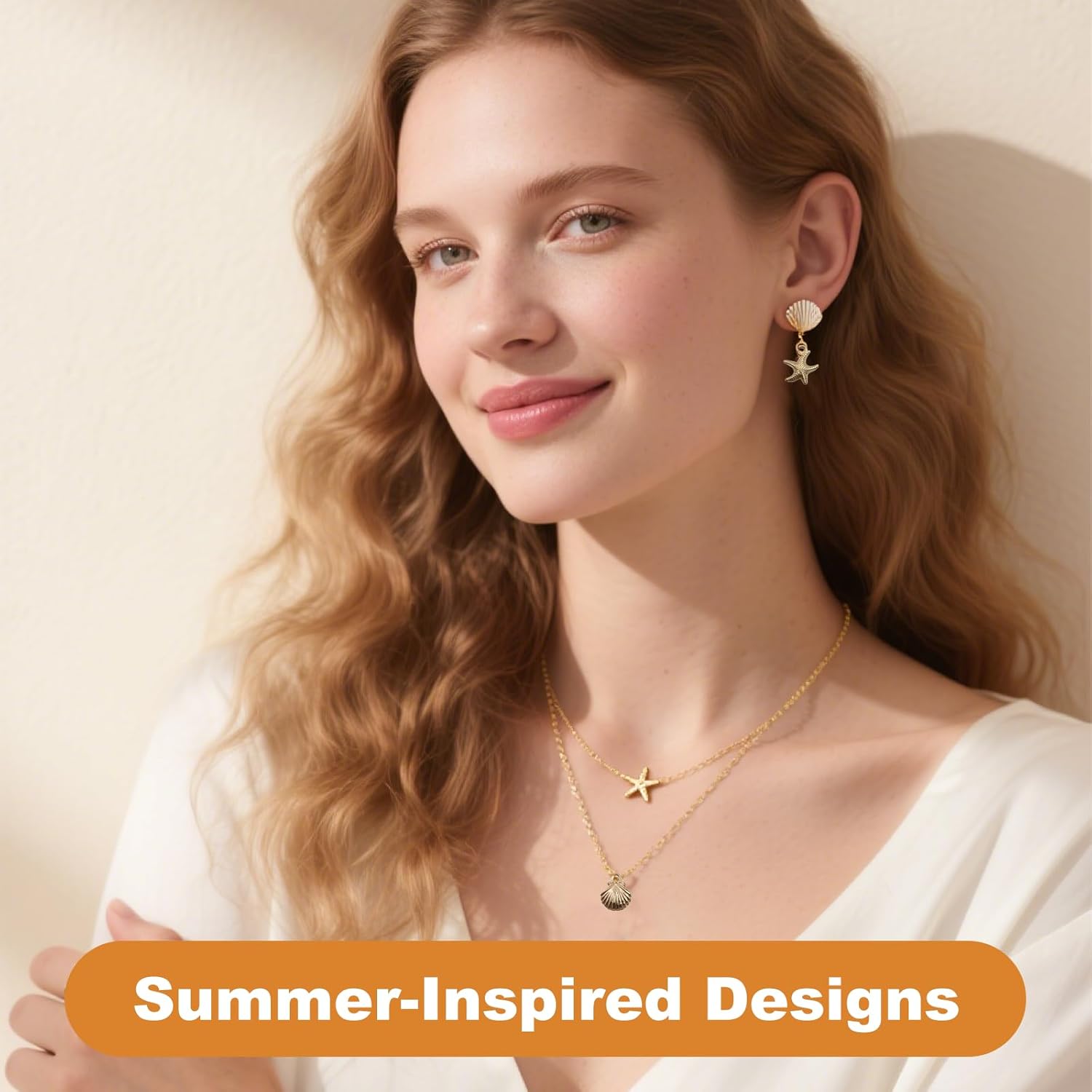 60Pcs Shell Charms Gold Plated Beachy Ocean Seashell Starfish Charms for Jewelry Making Nautical Sea Beads and Shells Pendants for DIY Bracelets Necklaces Earrings and Craft Accessorie - Image 7