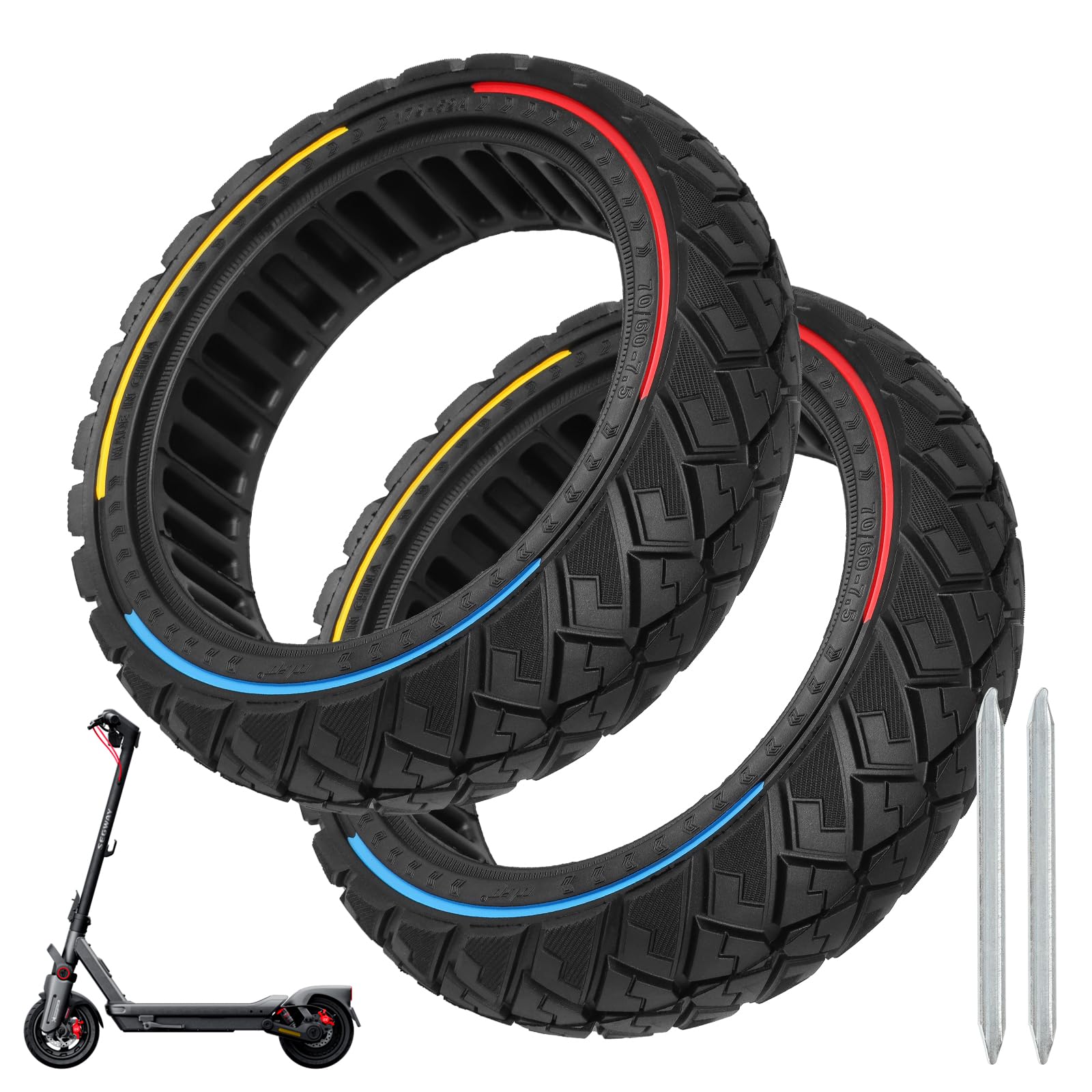 70/60-7.5 Elektroroller Vollreifen für G3/ZT3/ZT3 Pro Roller 2PCS